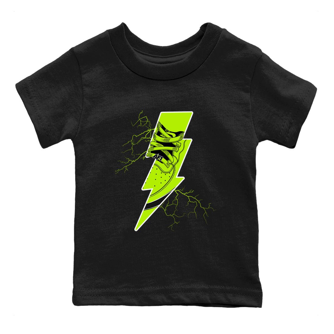 Air Force 1 Low Dance Volt shirts to match jordans Thunder Kick sneaker match tees Air Force 1 Volt match shoes to clothes SNRT Sneaker Tees Youth Baby Black 2 tee