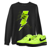 Air Force 1 Low Dance Volt shirts to match jordans Thunder Kick sneaker match tees Air Force 1 Volt match shoes to clothes SNRT Sneaker Tees unisex cotton Black 1 shirts