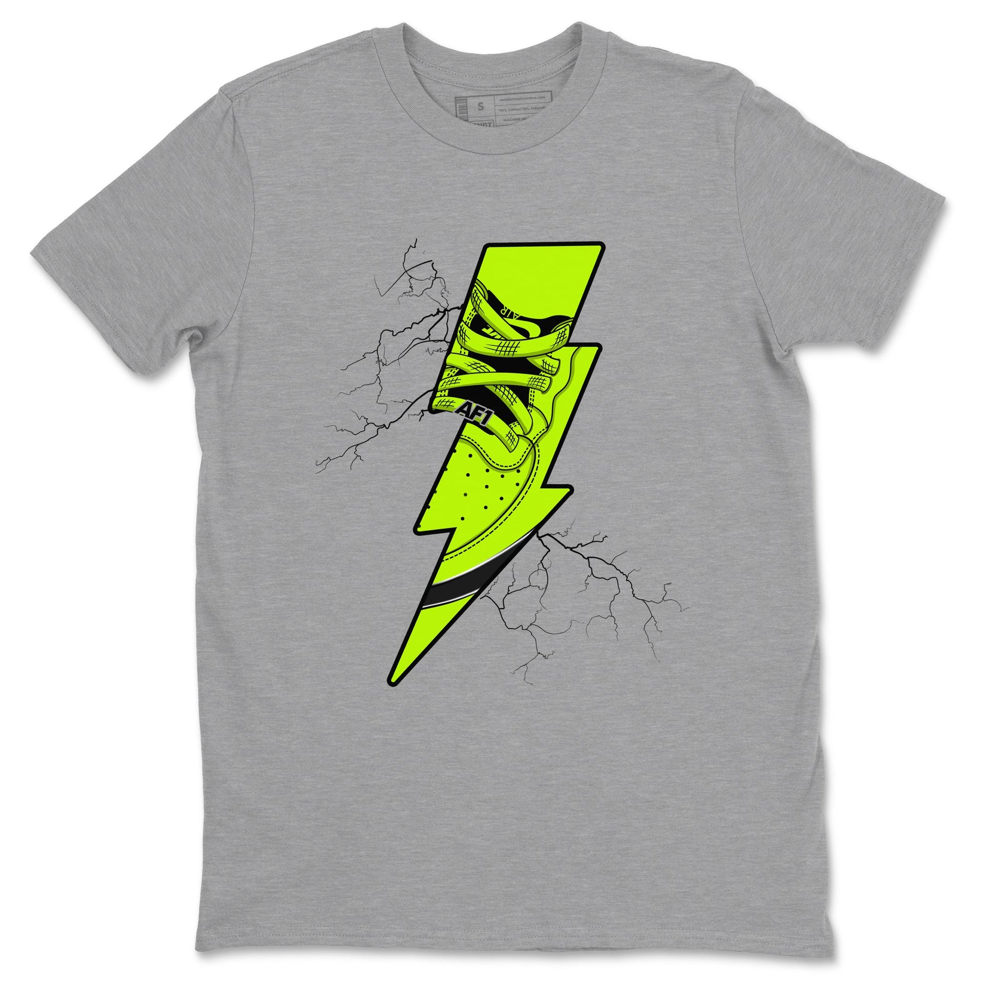 Air Force 1 Low Dance Volt shirts to match jordans Thunder Kick sneaker match tees Air Force 1 Volt match shoes to clothes SNRT Sneaker Tees unisex cotton Heather Grey 2 shirts