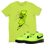 Air Force 1 Low Dance Volt shirts to match jordans Thunder Kick sneaker match tees Air Force 1 Volt match shoes to clothes SNRT Sneaker Tees unisex cotton Safety Green 1 shirts