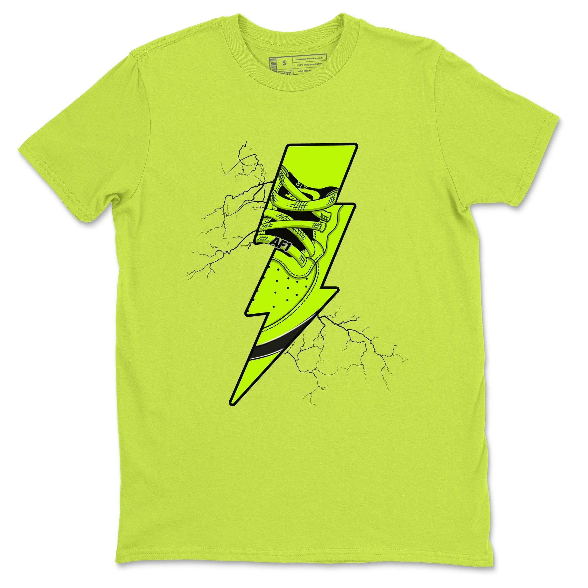 Air Force 1 Low Dance Volt shirts to match jordans Thunder Kick sneaker match tees Air Force 1 Volt match shoes to clothes SNRT Sneaker Tees unisex cotton Safety Green 2 shirts