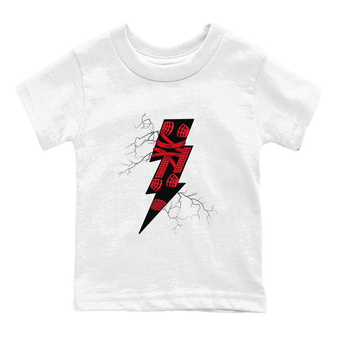 4s Red Thunder shirts to match jordans Thunder Kick sneaker match tees Air Jordan 4 Red Thunder SNRT Sneaker Tees streetwear brand Baby and Youth White 2 cotton tee