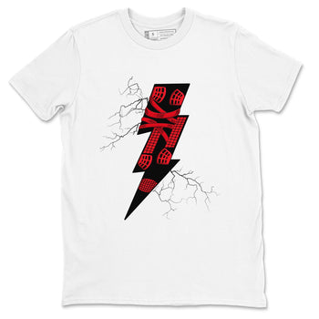 4s Red Thunder shirts to match jordans Thunder Kick sneaker match tees Air Jordan 4 Red Thunder SNRT Sneaker Tees streetwear brand White 2 unisex cotton tee