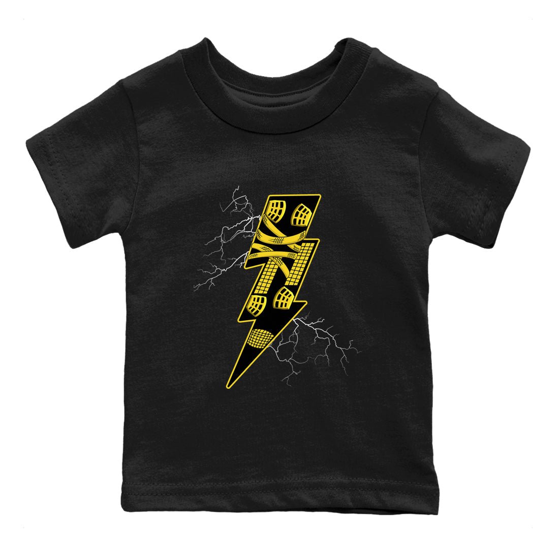 AJ4 Thunder shirts to match jordans Thunder Kick sneaker match tees Air Jordan 4 Thunder SNRT Sneaker Tees streetwear brand Baby and Youth Black 2 cotton tee