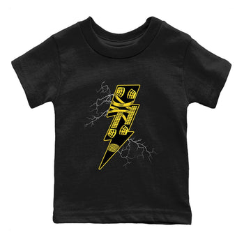 AJ4 Thunder shirts to match jordans Thunder Kick sneaker match tees Air Jordan 4 Thunder SNRT Sneaker Tees streetwear brand Baby and Youth Black 2 cotton tee