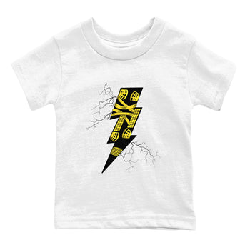 AJ4 Thunder shirts to match jordans Thunder Kick sneaker match tees Air Jordan 4 Thunder SNRT Sneaker Tees streetwear brand Baby and Youth White 2 cotton tee