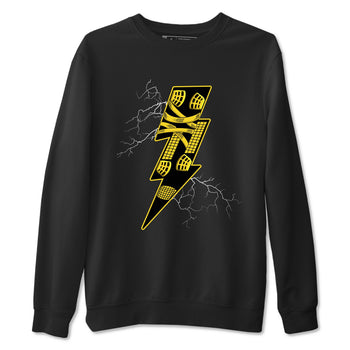 AJ4 Thunder shirts to match jordans Thunder Kick sneaker match tees Air Jordan 4 Thunder SNRT Sneaker Tees streetwear brand Black 2 unisex cotton tee