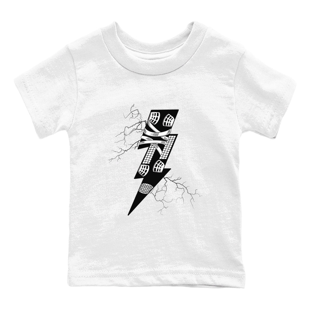 AJ4 White Thunder shirts to match jordans Thunder Kick sneaker match tees Air Jordan 4 White Thunder SNRT Sneaker Tees streetwear brand Baby and Youth White 2 cotton tee