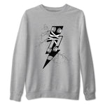 AJ4 White Thunder shirts to match jordans Thunder Kick sneaker match tees Air Jordan 4 White Thunder SNRT Sneaker Tees streetwear brand Heather Grey 2 unisex cotton tee