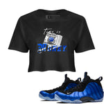 Air Foamposite One Royal shirts to match jordans Time Is Money sneaker match tees Air Foamposite One Royal SNRT Sneaker Release Tees unisex cotton Black 1 Crop Shirts