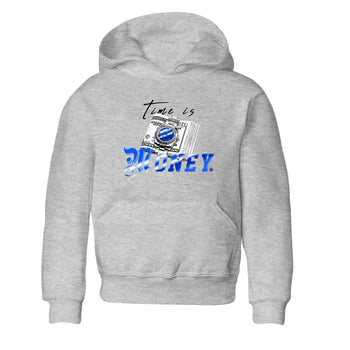 Air Foamposite One Royal shirts to match jordans Time Is Money sneaker match tees Air Foamposite One Royal SNRT Sneaker Release Tees Youth Baby Heather Grey 2 crew neck shirts