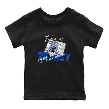 Air Foamposite One Royal shirts to match jordans Time Is Money sneaker match tees Air Foamposite One Royal SNRT Sneaker Release Tees Youth Baby Black 2 crew neck shirts