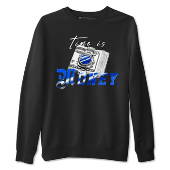 Air Foamposite One Royal shirts to match jordans Time Is Money sneaker match tees Air Foamposite One Royal SNRT Sneaker Release Tees unisex cotton Black 2 crew neck shirts