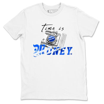 Air Foamposite One Royal shirts to match jordans Time Is Money sneaker match tees Air Foamposite One Royal SNRT Sneaker Release Tees unisex cotton White 2 crew neck shirts