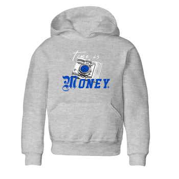 1s Game Royal shirts to match jordans Time Is Money sneaker match tees Air Jordan 1 Retro Low OG Game Royal match shoes to clothes SNRT Sneaker Tees Youth Baby Heather Grey 2 tee