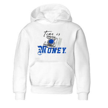 1s Game Royal shirts to match jordans Time Is Money sneaker match tees Air Jordan 1 Retro Low OG Game Royal match shoes to clothes SNRT Sneaker Tees Youth Baby White 2 tee