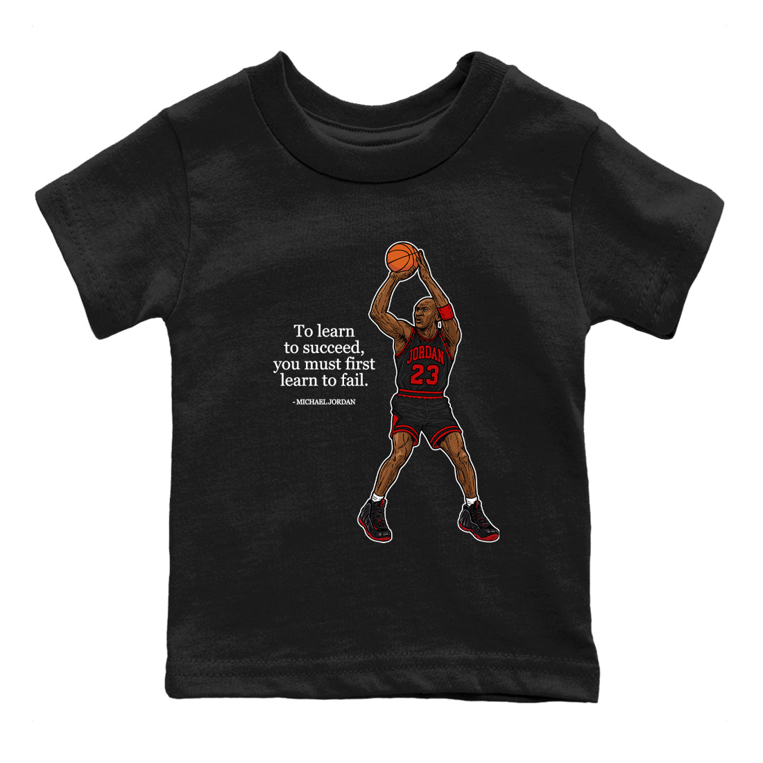 Sneaker match tees – Sneaker Tees To Match Air Foamposite Cough Drop Shoes – To Learn To Succeed You Must First Learn To Fail Kids T-Shirt Black 2