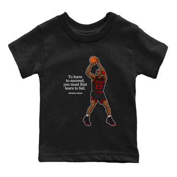 Sneaker match tees – Sneaker Tees To Match Air Foamposite Cough Drop Shoes – To Learn To Succeed You Must First Learn To Fail Kids T-Shirt Black 2