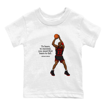 Sneaker match tees – Sneaker Tees To Match Air Foamposite Cough Drop Shoes – To Learn To Succeed You Must First Learn To Fail Kids T-Shirt White 2