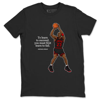 Sneaker match tees – Sneaker Tees To Match Air Foamposite Cough Drop Shoes – To Learn To Succeed You Must First Learn To Fail Tee Black 2