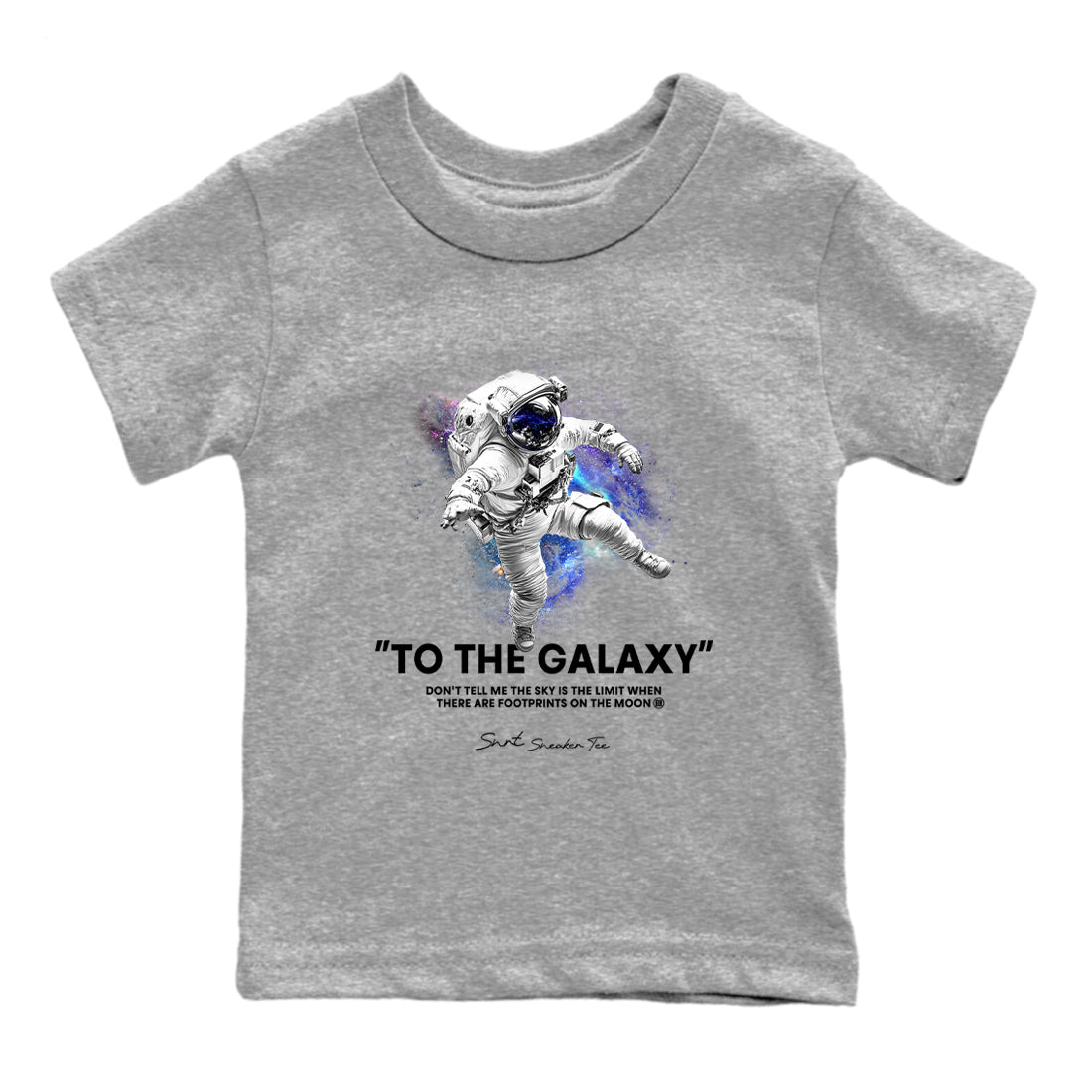 Foams One Galaxy shirts to match jordans To The Galaxy best t shirts to wear with jordans Air Foamposite One Galaxy match shoes to clothes SNRT Sneaker Tees Youth Baby Heather Grey 2 tee
