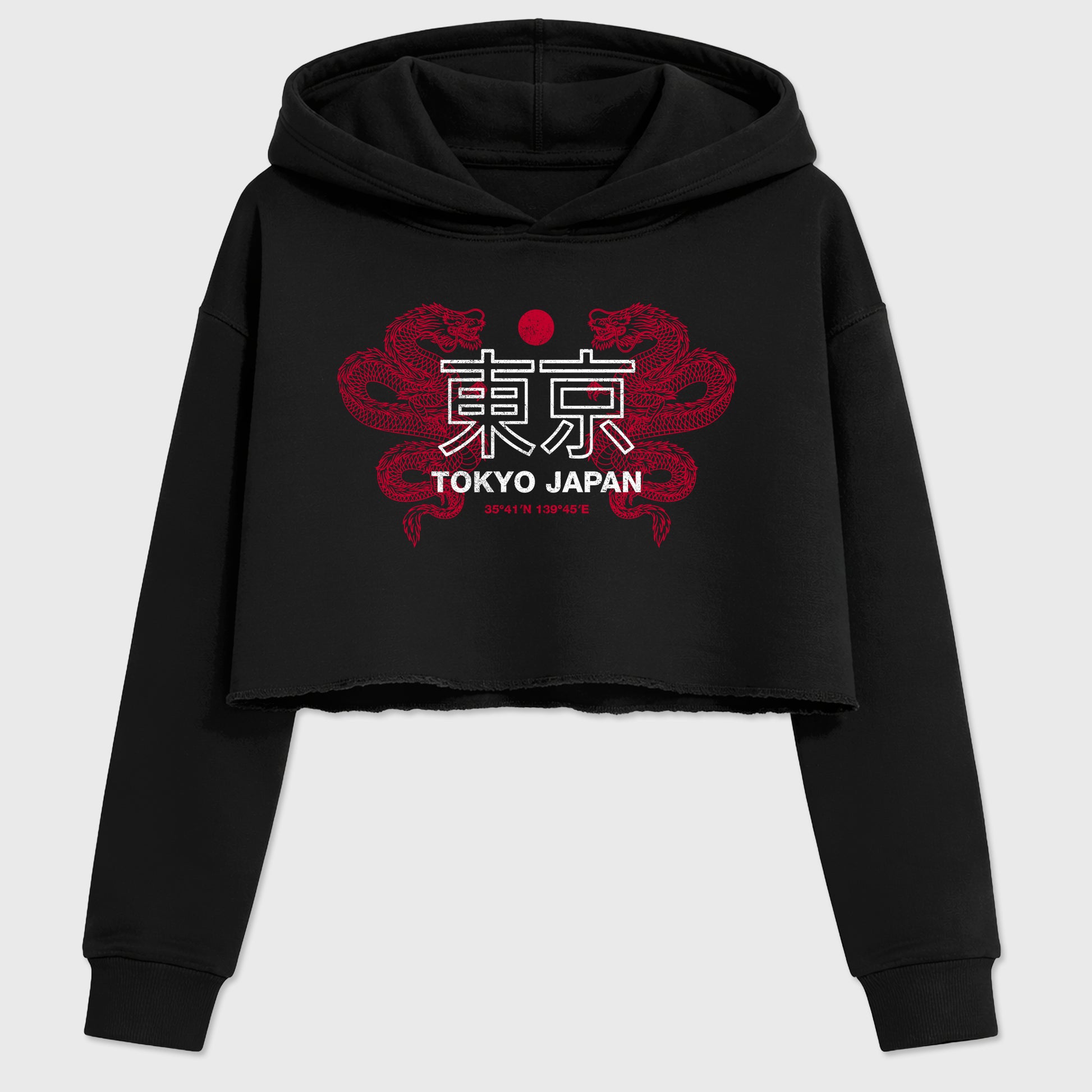 Sneaker match tees – Sneaker Tees To Match Air Jordan 1 Banned Shoes – Tokyo Dragons Crop T-Shirt Black 2