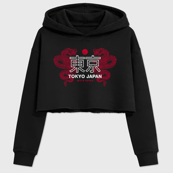 Sneaker match tees – Sneaker Tees To Match Air Jordan 1 Banned Shoes – Tokyo Dragons Crop T-Shirt Black 2