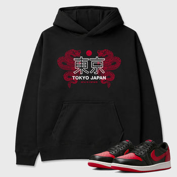 Sneaker match tees – Sneaker Tees To Match Air Jordan 1 Banned Shoes – Tokyo Dragons Tee Black 1