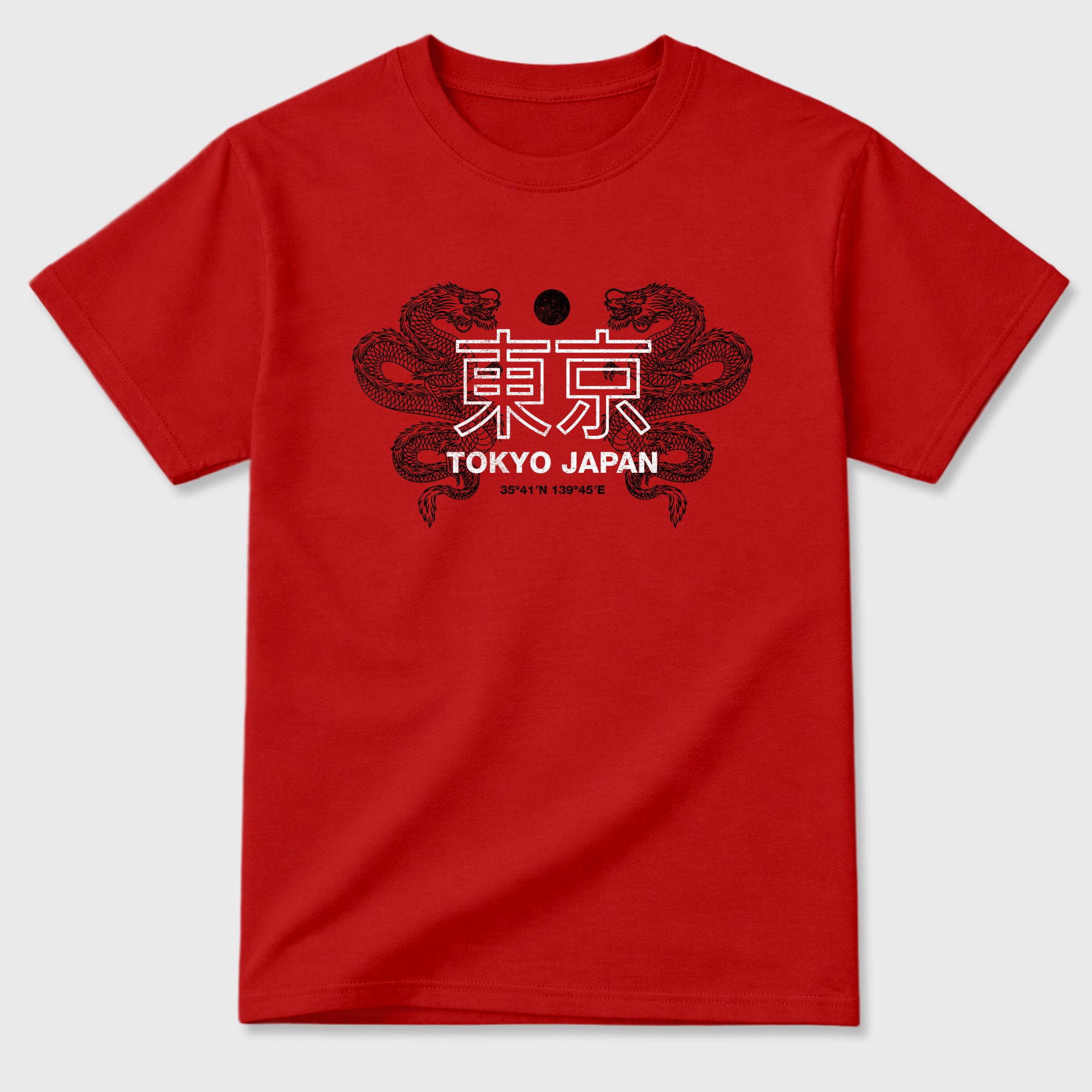 Sneaker match tees – Sneaker Tees To Match Air Jordan 1 Banned Shoes – Tokyo Dragons Tee Red 2