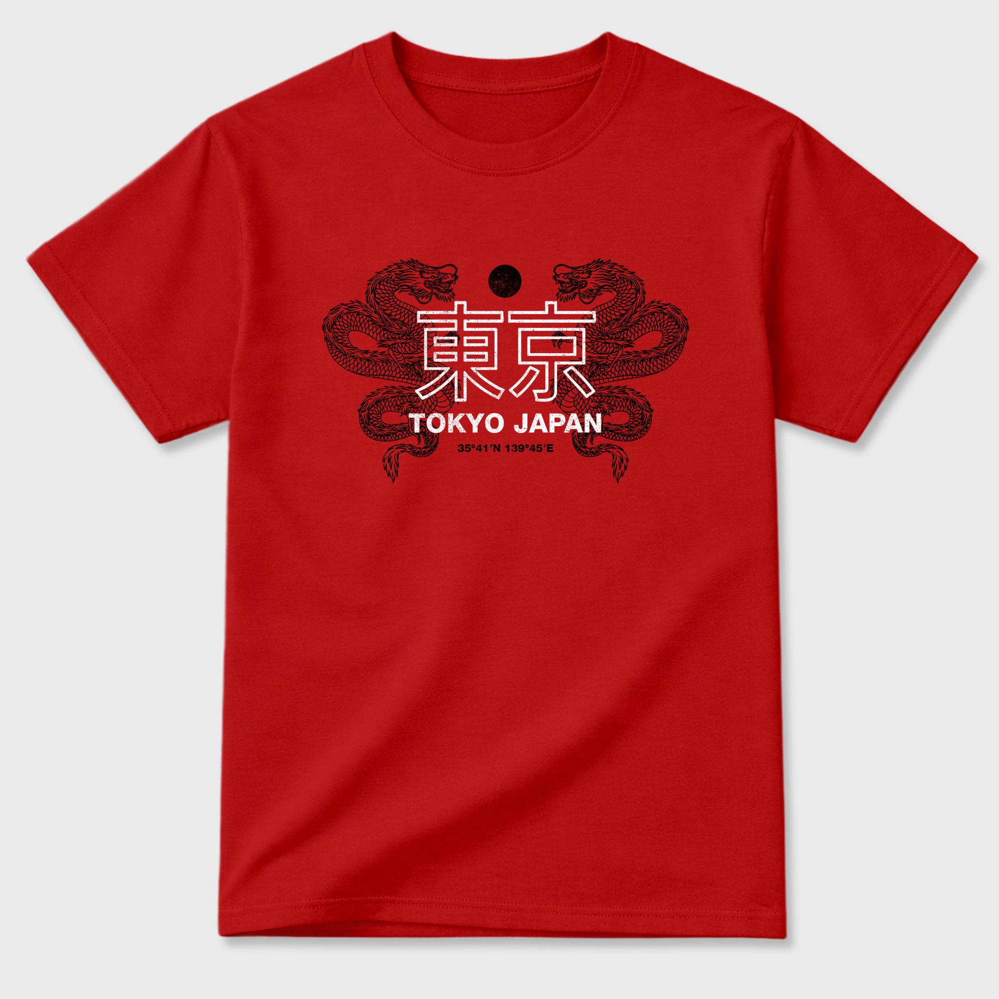 Sneaker match tees – Sneaker Tees To Match Air Jordan 1 Banned Shoes – Tokyo Dragons Tee Red 2