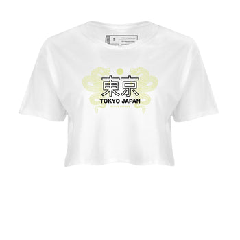 Sneaker match tees – Sneaker Tees To Match Air Jordan 5 Luminous Green Shoes – Tokyo Dragons Crop T-Shirt White 2