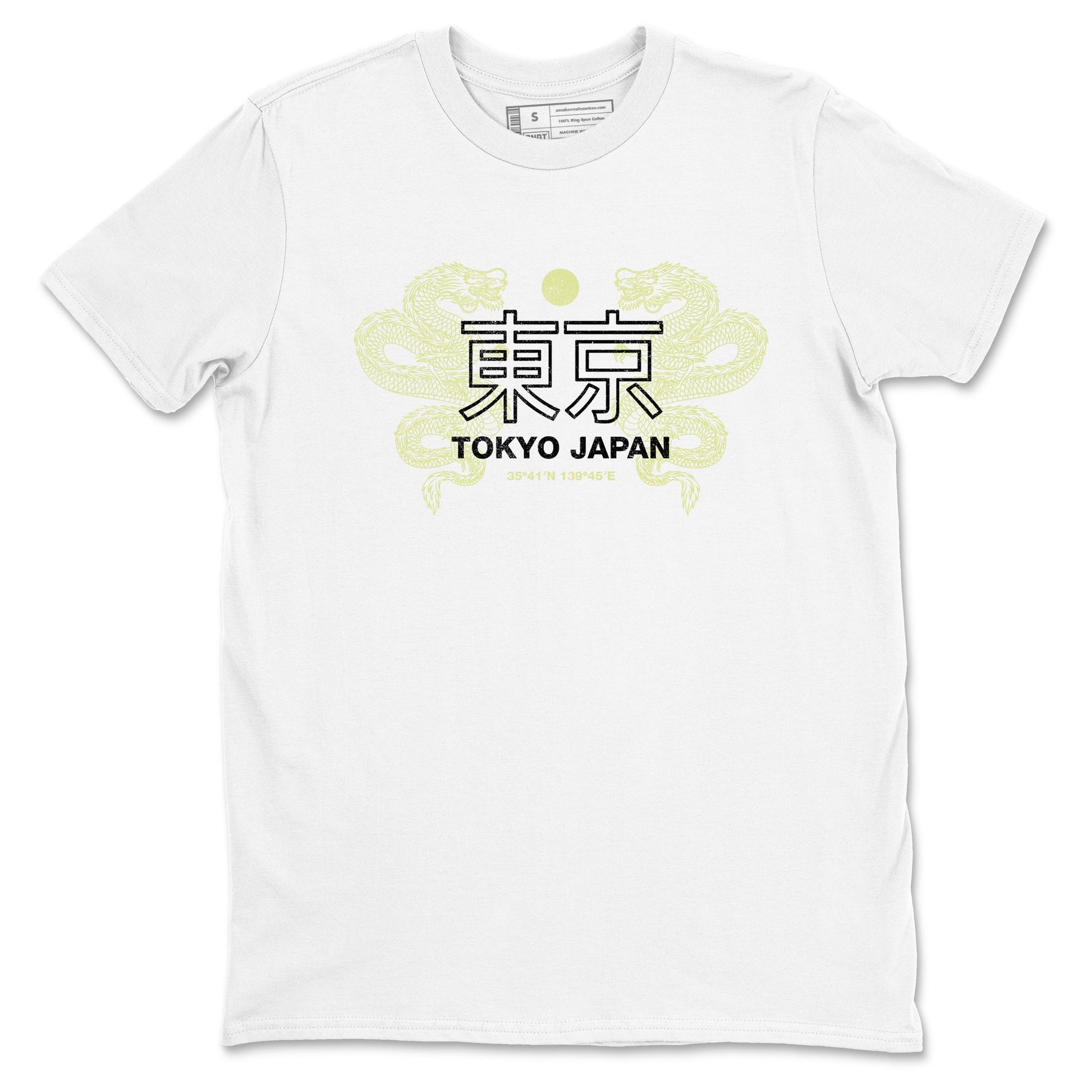 Sneaker match tees – Sneaker Tees To Match Air Jordan 5 Luminous Green Shoes – Tokyo Dragons Tee White 2