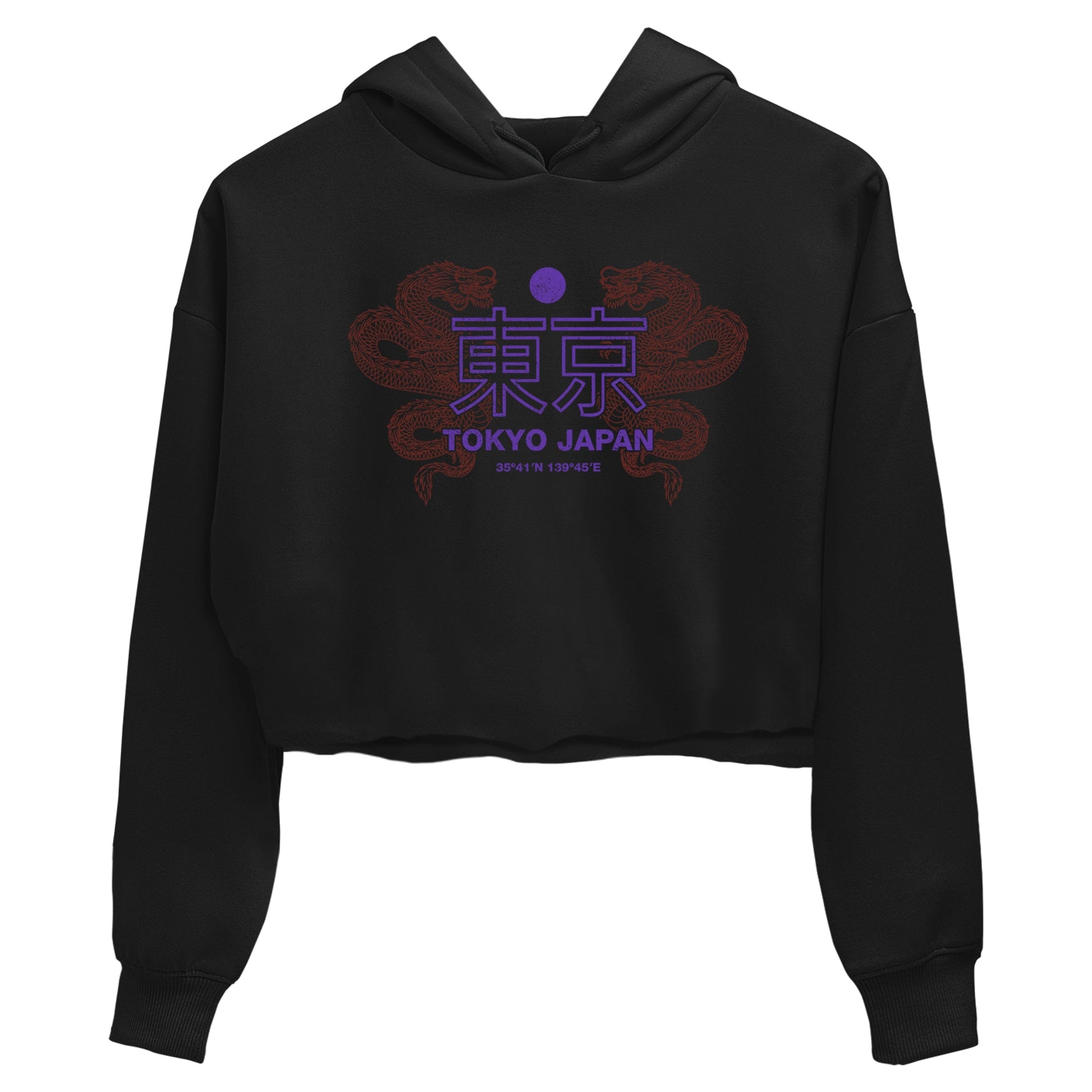 Sneaker match tees – Sneaker Threads To Match Dunk Low Persian Violet Shoes – Tokyo Dragons Crop T-Shirt Black 2