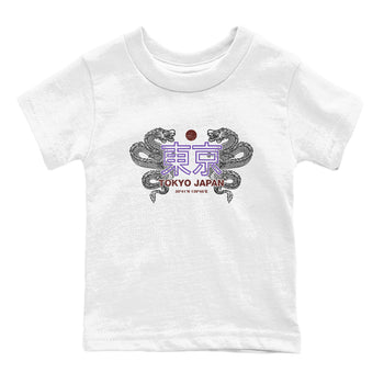 Sneaker match tees – Sneaker Threads To Match Dunk Low Persian Violet Shoes – Tokyo Dragons Kids T-Shirt White 2
