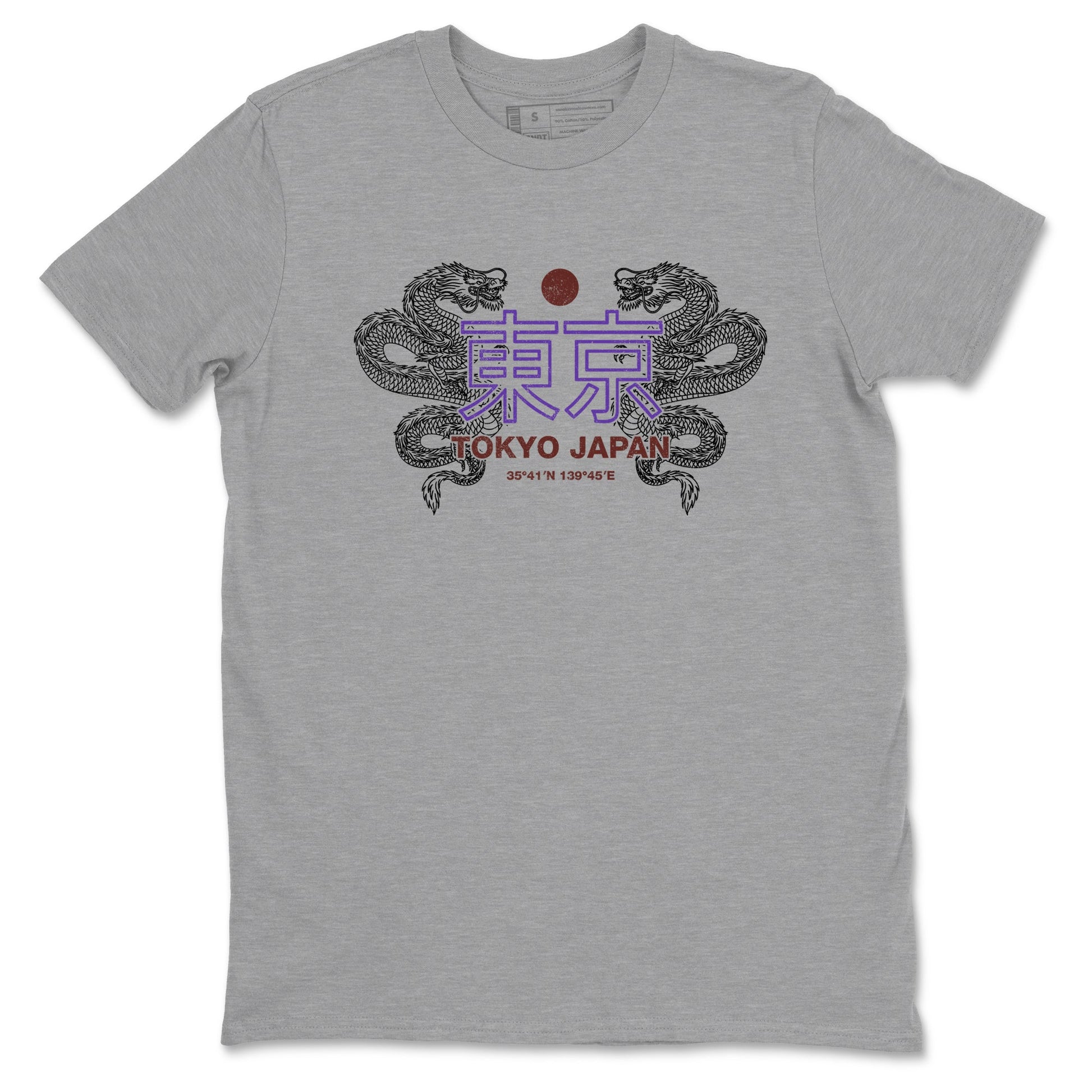 Sneaker match tees – Sneaker Threads To Match Dunk Low Persian Violet Shoes – Tokyo Dragons Tee Heather Grey 2