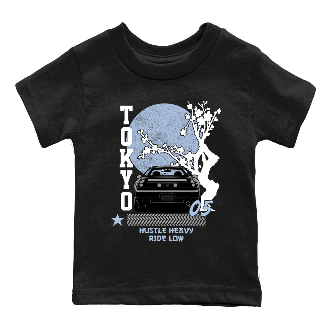 Sneakerfit for Sneakerheads – Sneaker Tees To Match Air Jordan 5 Wolf Grey Sneakers – Tokyo Drift Kids T-Shirt Black 2