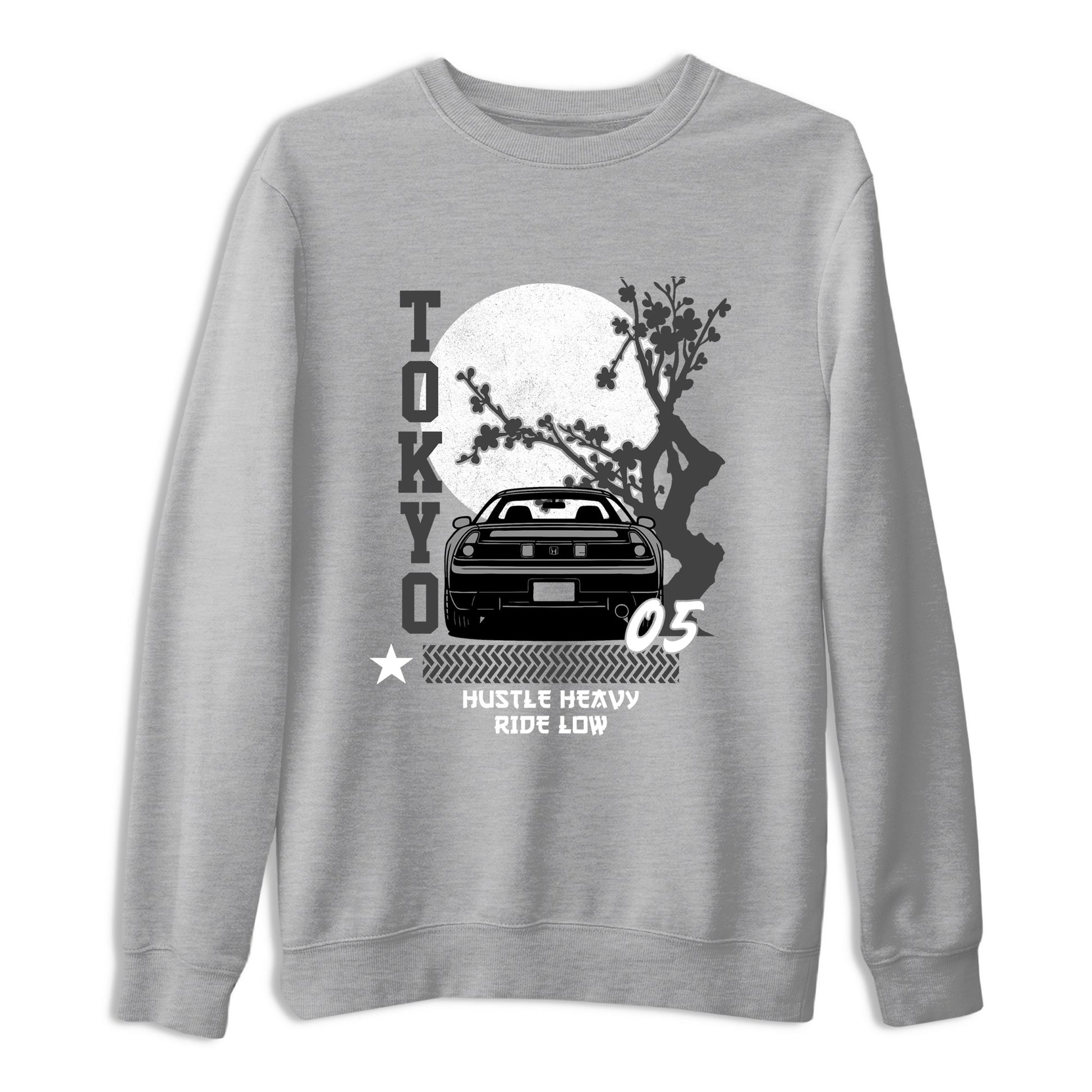 Sneakerfit for Sneakerheads – Sneaker Tees To Match Air Jordan 5 Wolf Grey Sneakers – Tokyo Drift Tee Heather Grey 2