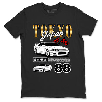 Sneaker match tees – Sneaker Tees To Match Air Jordan 12 Taxi Shoes – Tokyo Drift Mode Tee Black 2