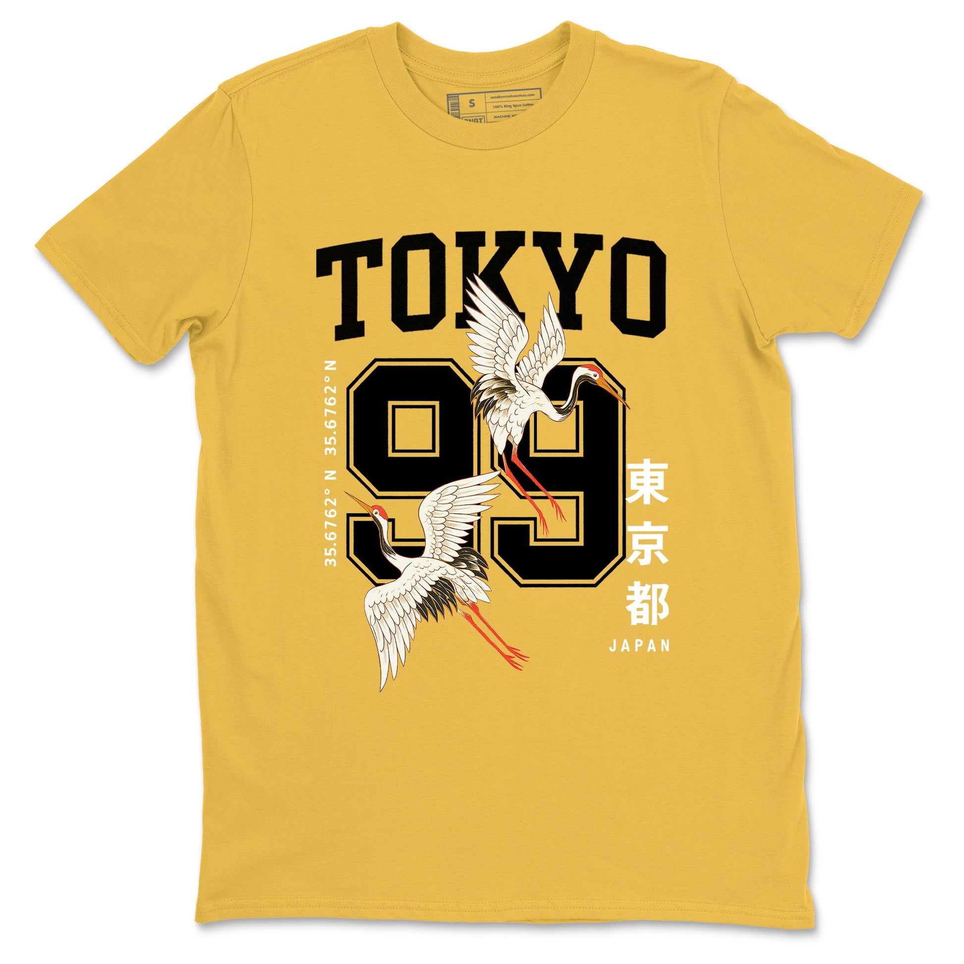 Tokyo Spirit 99 sneaker match tees styled to complete your fit with the 5s Tokyo sneakers, shown in Daisy 2.