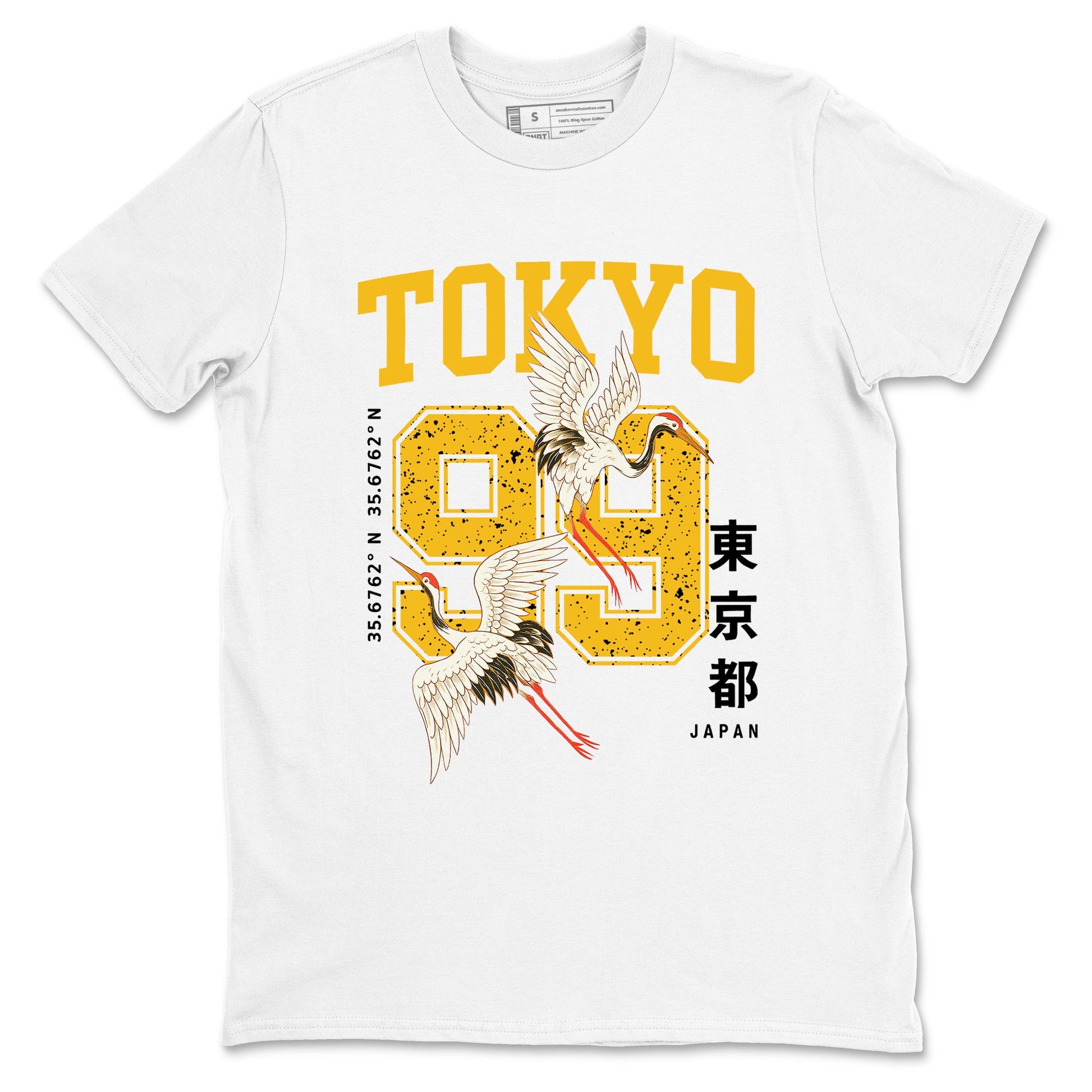 Tokyo Spirit 99 sneaker match tees styled to complete your fit with the 5s Tokyo sneakers, shown in White 2.