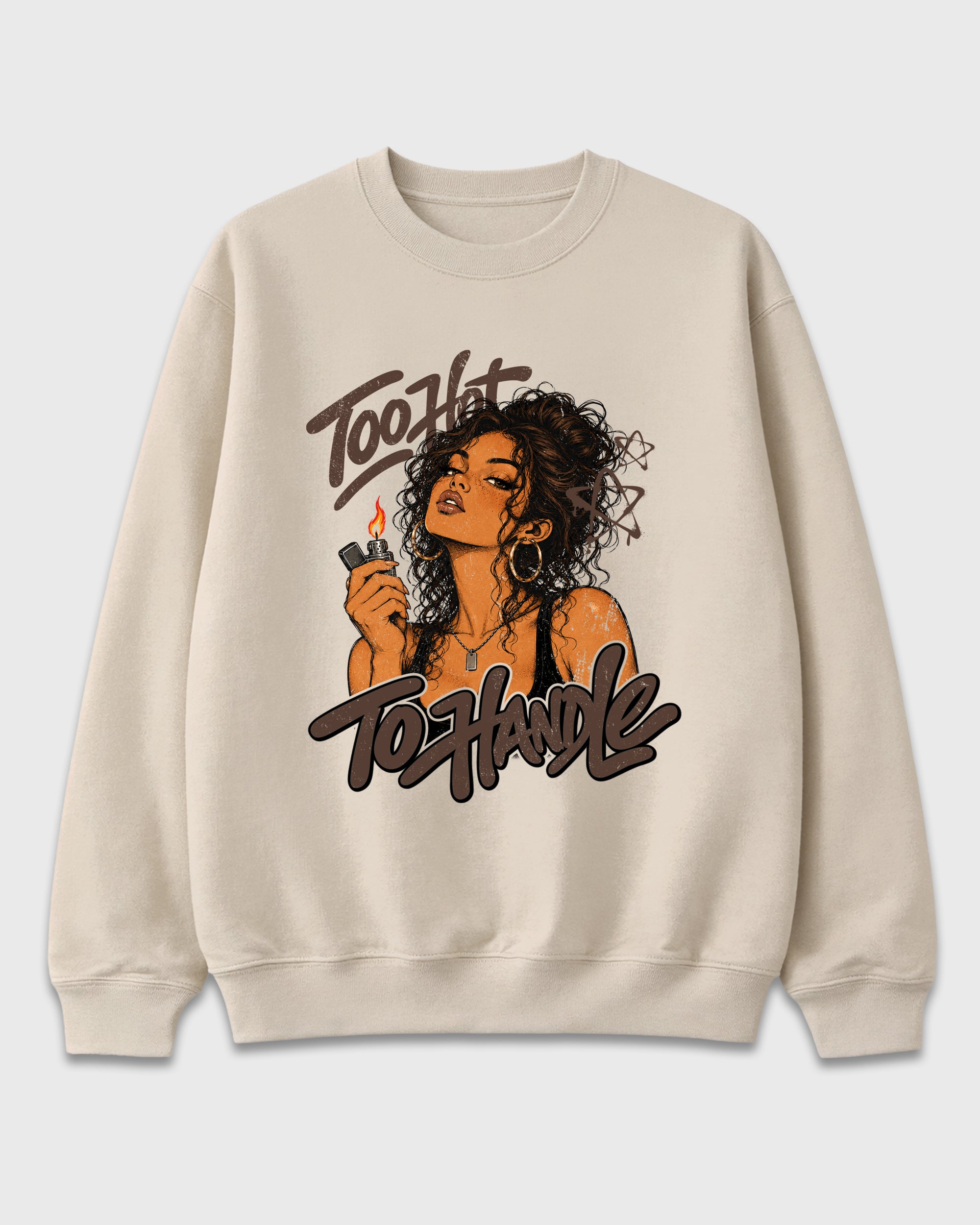 Too Hot To Handle Graphic T-Shirt featuring original streetwear artwork designed to match the Air Jordan 12 Fireside. Natural 2 Graphic Tee.
