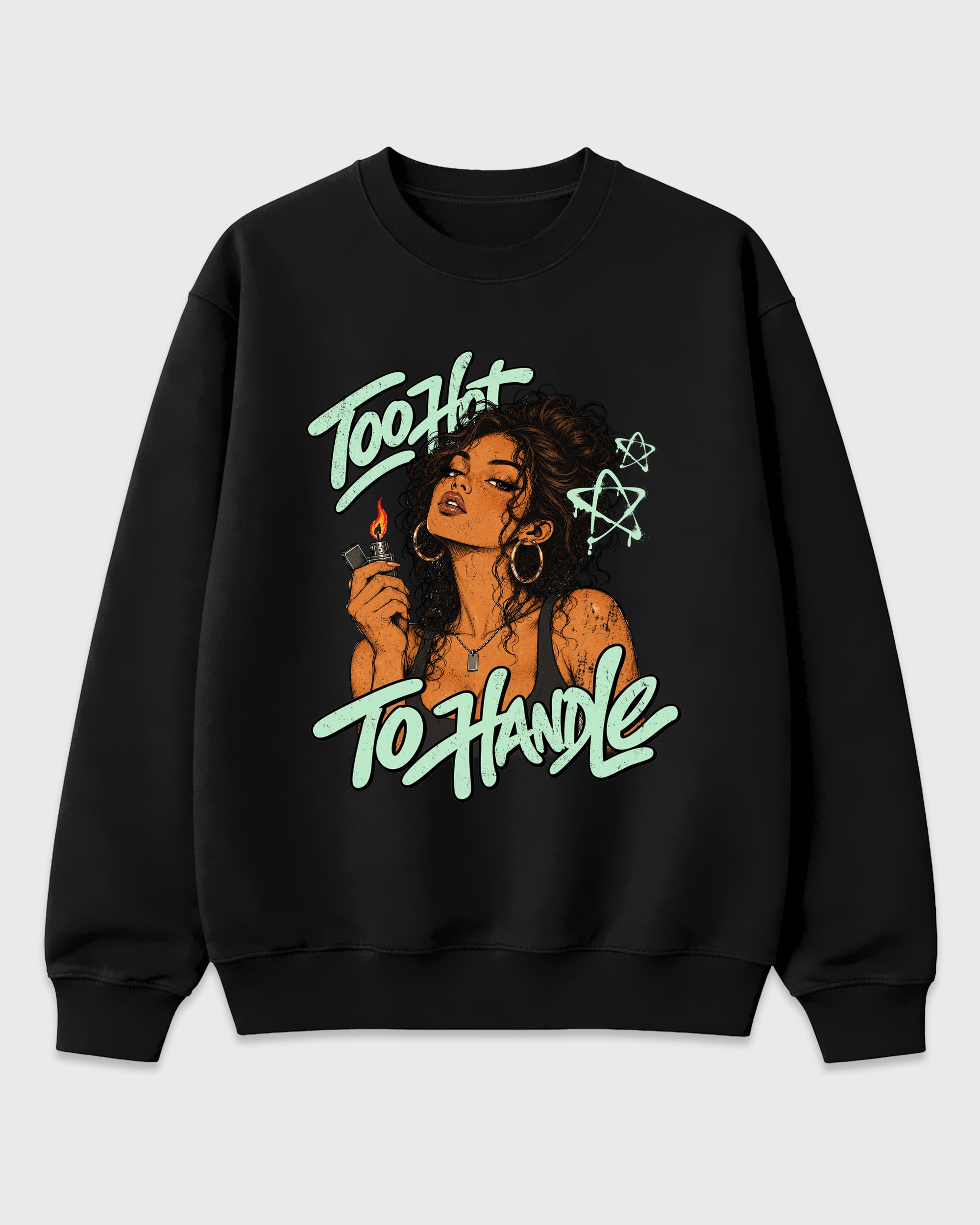 Too Hot To Handle Graphic T-Shirt featuring original streetwear artwork designed to match the Air Jordan 5 Halloween. Black 2 Graphic Tee.
