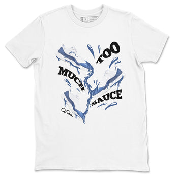11s Diffused Blue Shirts To Match Jordans Too Much Sauce sneaker match tees Air Jordan 11 Diffused Blue Tee SNRT Sneaker Release Tees unisex cotton White 2 crew neck shirts