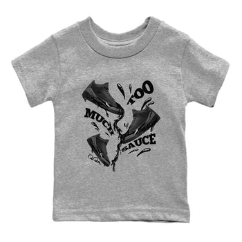 Air Jordan 3 Black Cat shirts to match jordans Too Much Sauce sneaker tees 3s Retro Black Cat best t-shirts to wear with jordans SNRT Sneaker Tees Youth Baby Heather Grey 2 tee