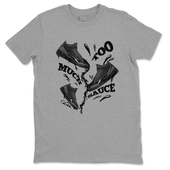 Air Jordan 3 Black Cat shirts to match jordans Too Much Sauce sneaker tees 3s Retro Black Cat best t-shirts to wear with jordans SNRT Sneaker Tees unisex cotton Heather Grey 2 shirts
