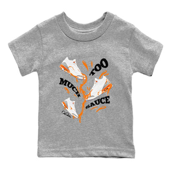 3s Georgia Peach shirt to match jordans Too Much Sauce sneaker tees Air Jordan 3 Georgia Peach SNRT sneaker release tees baby toddler Heather Grey 2 cotton Shirt