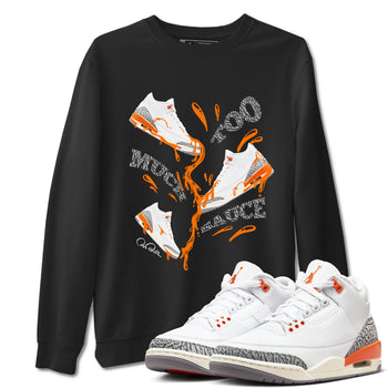 3s Georgia Peach shirt to match jordans Too Much Sauce sneaker tees Air Jordan 3 Georgia Peach SNRT Sneaker Release Tees unisex cotton Black 1 crew neck shirt