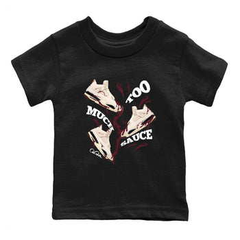 4s A Ma Maniere x Fossil Stone shirts to match jordans Too Much Sauce sneaker match tees Air Jordan 4 A Ma Maniere x Fossil Stone match shoes to clothes SNRT Sneaker Tees Youth Baby Black 2 tee