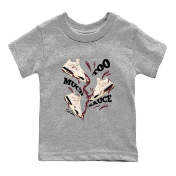 4s A Ma Maniere x Fossil Stone shirts to match jordans Too Much Sauce sneaker match tees Air Jordan 4 A Ma Maniere x Fossil Stone match shoes to clothes SNRT Sneaker Tees Youth Baby White 2 tee