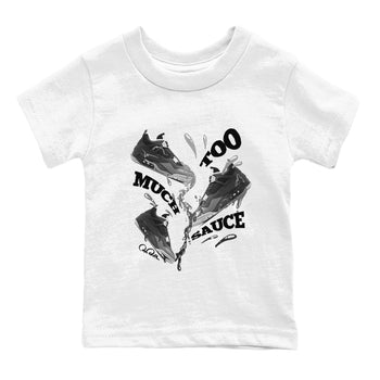 4s Fear shirts to match jordans Too Much Sauce sneaker match tees Air Jordan 4 Fear match shoes to clothes SNRT Sneaker Tees Youth Baby White 2 tee